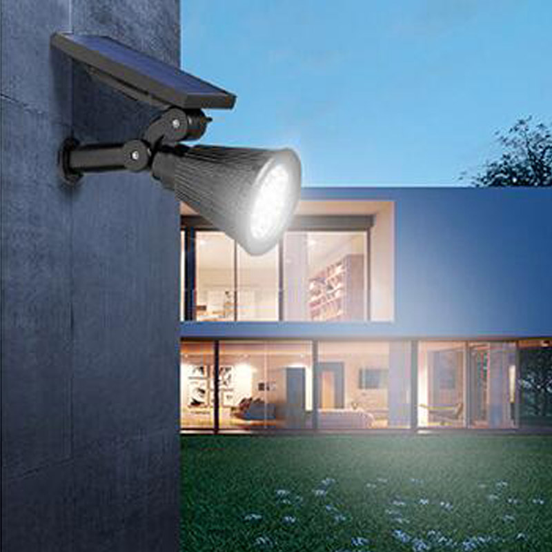 Solar Garden Spotlight Automatic Dusk-to-Dawn RGB & White