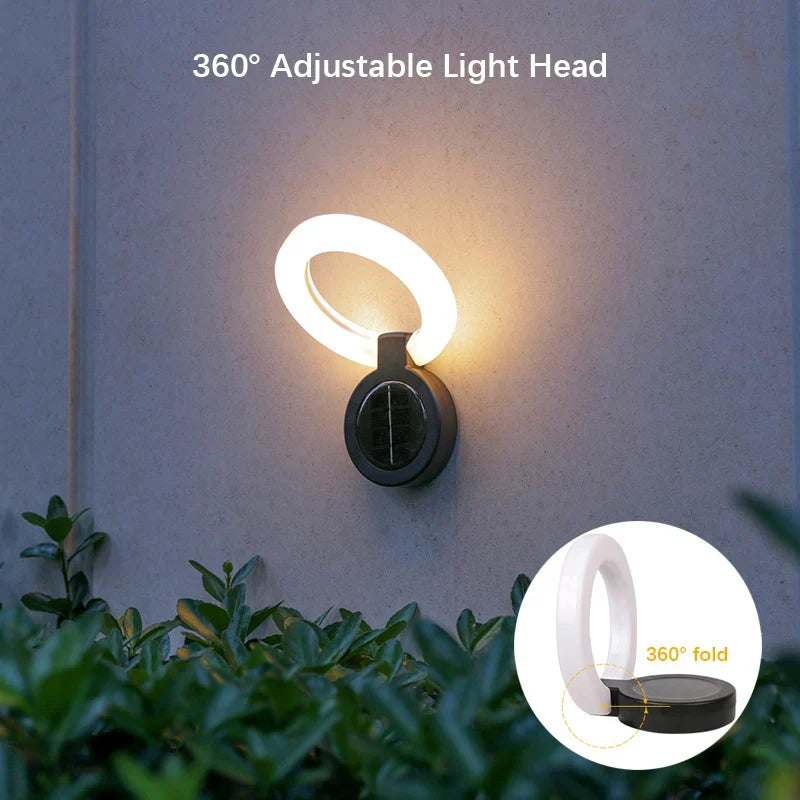 Solar Ground Light 360° Rotatable Warm/Cool White Weatherproof