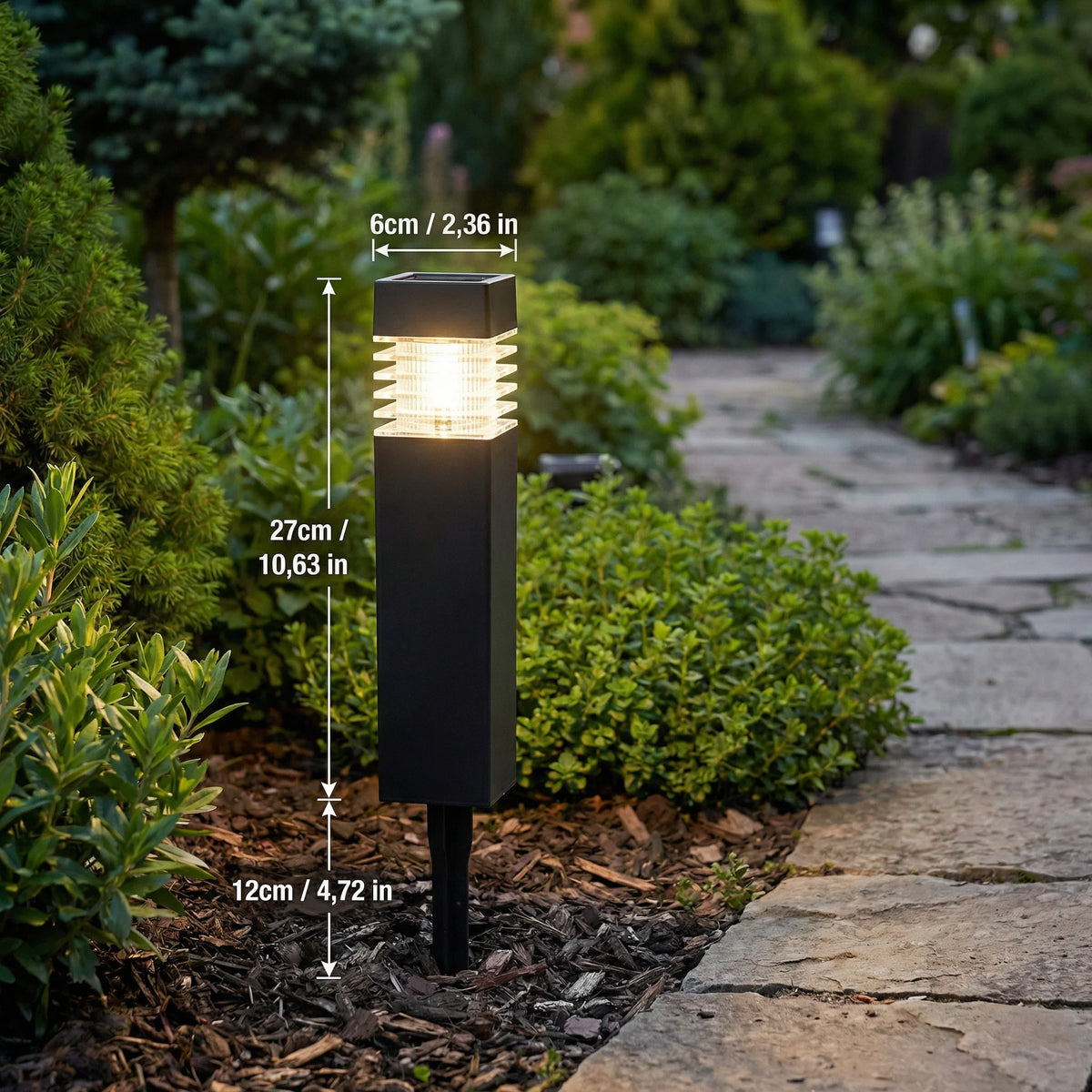 Solar Ground Lights Automatic Waterproof Tool-Free Installation