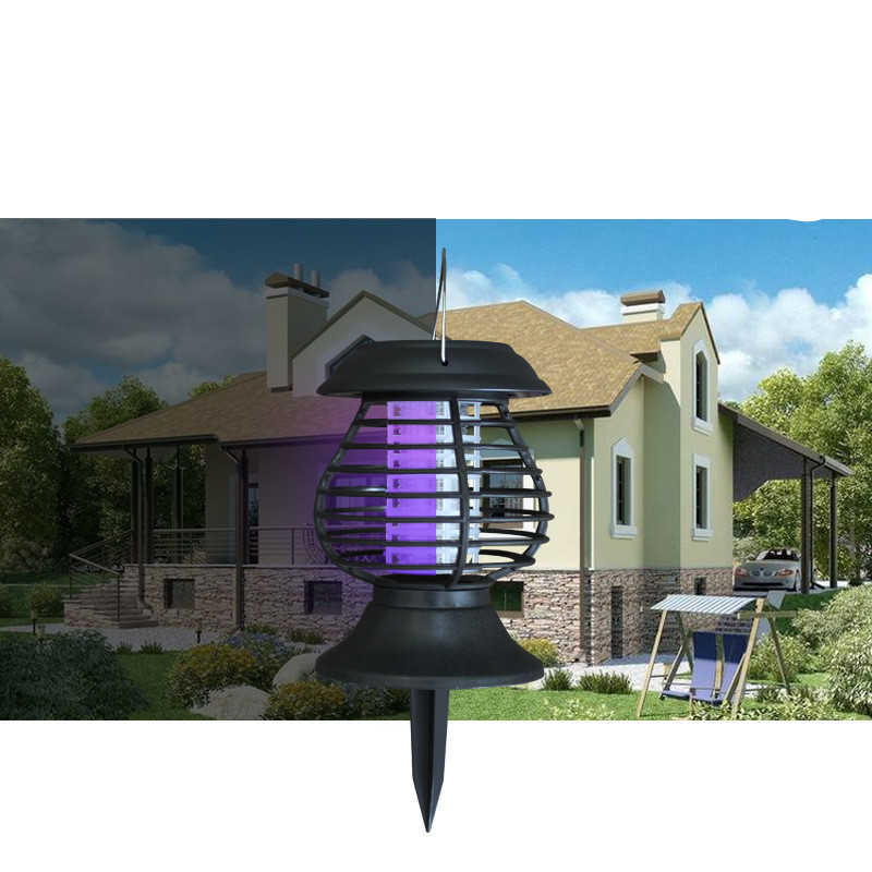 Solar Insect Lamp UV Light & Warm LED Weather-Resistant