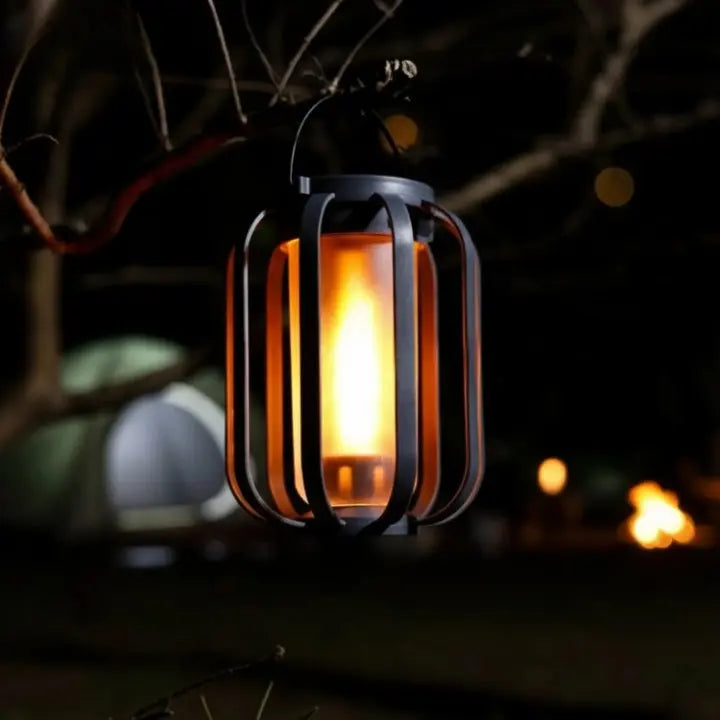 Solar Lantern Flame Effect USB-C Charging Weatherproof