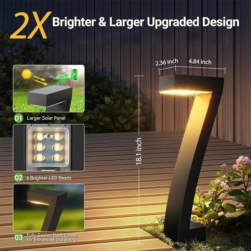 Solar Pathway Light Seven-Shaped Weatherproof 12-Hour