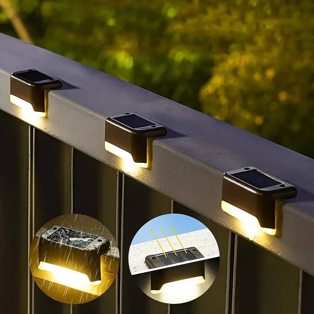 Solar Patio Lights Automatic Dusk-to-Dawn & Motion Sensor 4-Pack