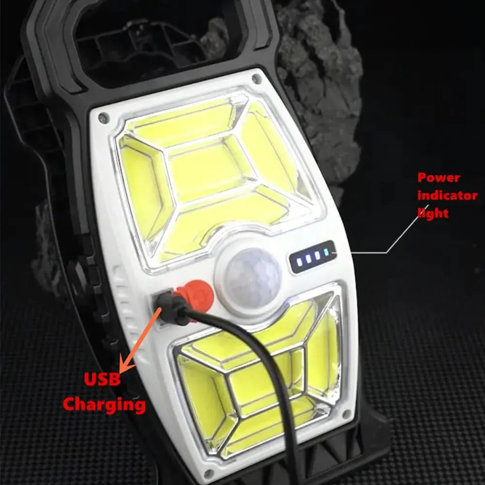Solar Sensor Light Motion Activated Clamp Mount USB Rechargeable