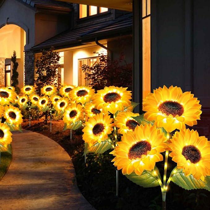 Solar Sunflower Garden Light Dusk-To-Dawn IP65