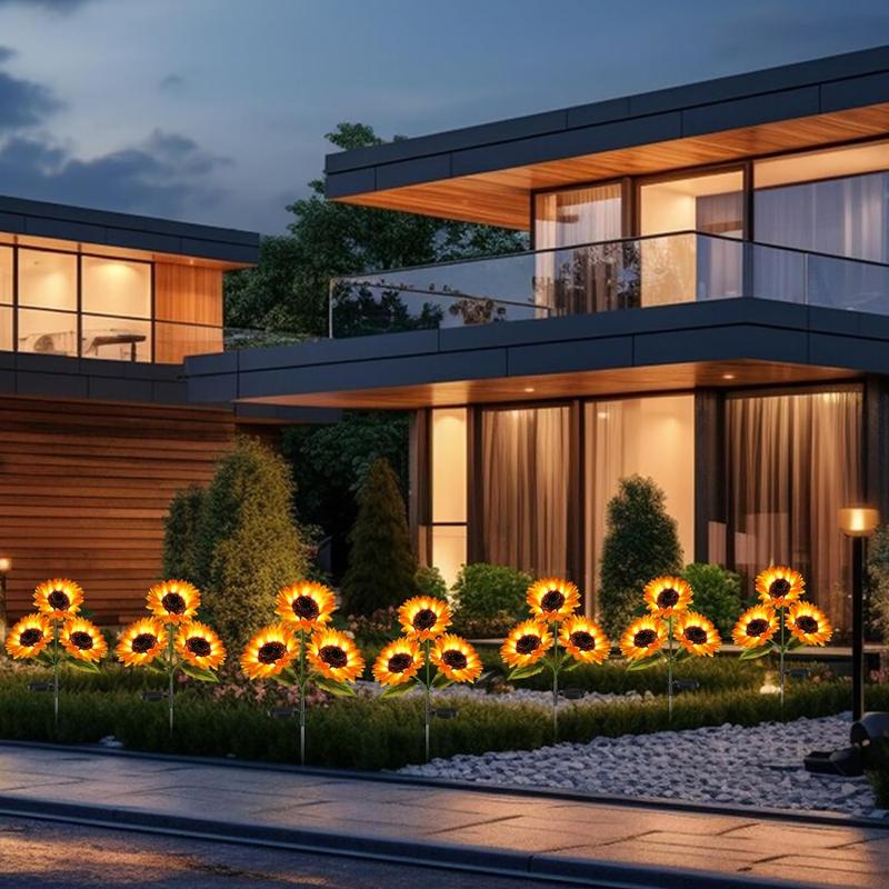 Solar Sunflower Garden Light Dusk-To-Dawn IP65