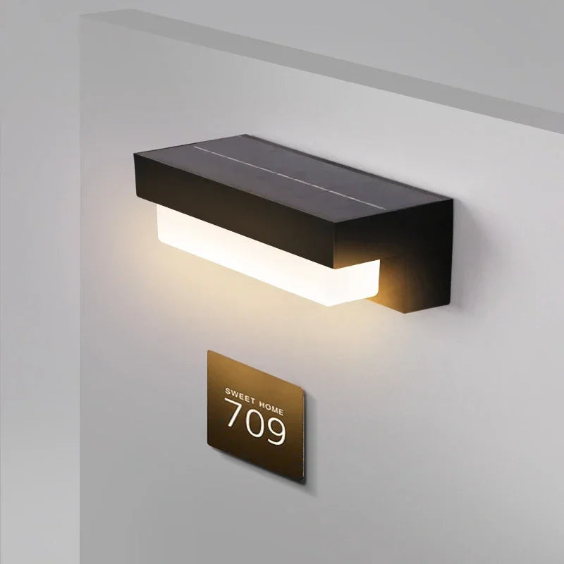 Solar Wall Light LED 3 Color Modes Weatherproof
