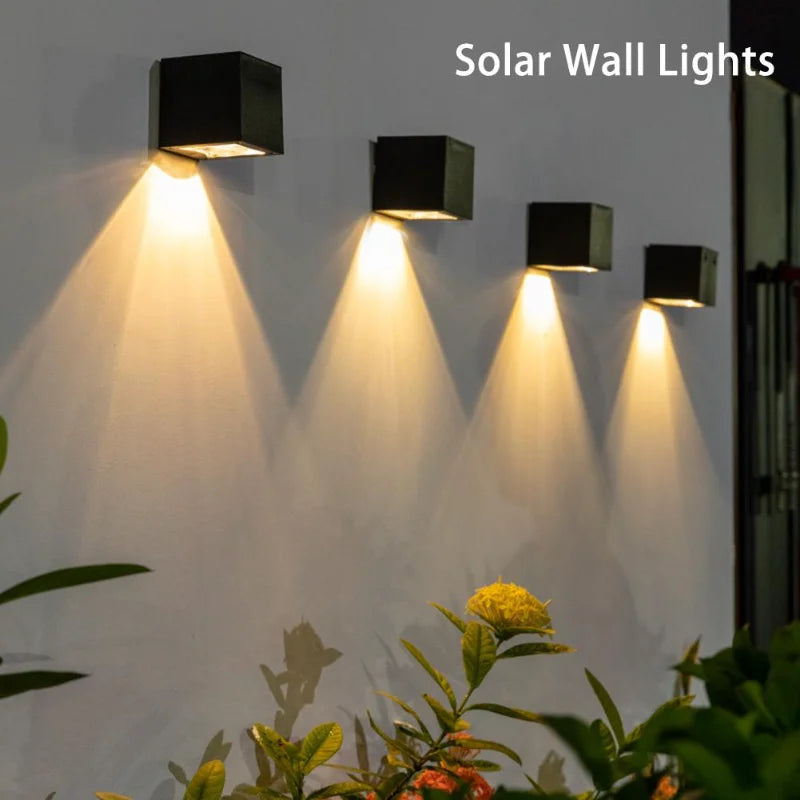 Solar Wall Light LED RGB & Warm White