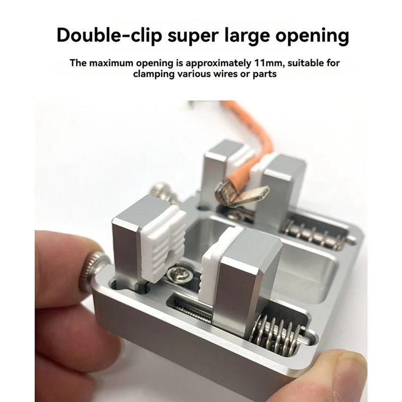Soldering Clamp Double Jaw Heat-Resistant Jaws 11 mm Opening