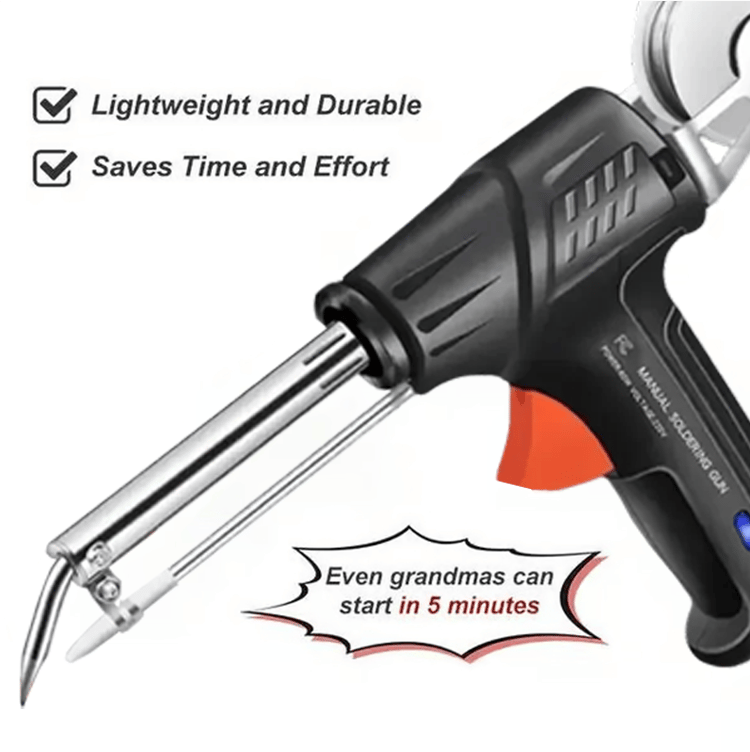 Soldering Gun Rapid Heating Ergonomic Grip Overheat Protection