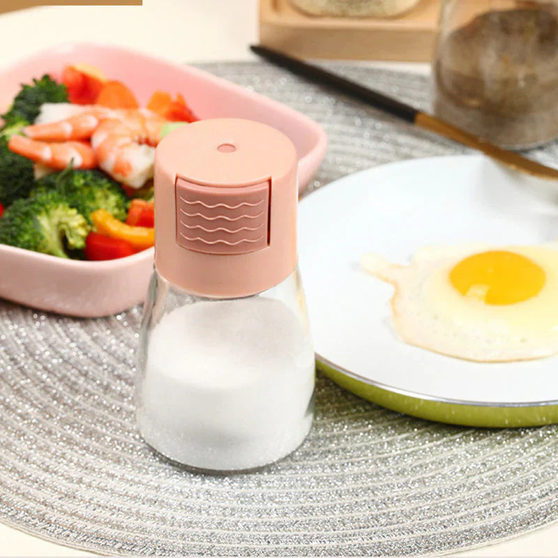 Spice Dispenser Pressure-Assisted Push-Button Portion Control