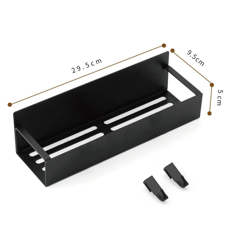 Spice Rack Magnetic No-Drill Carbon Steel With Hooks