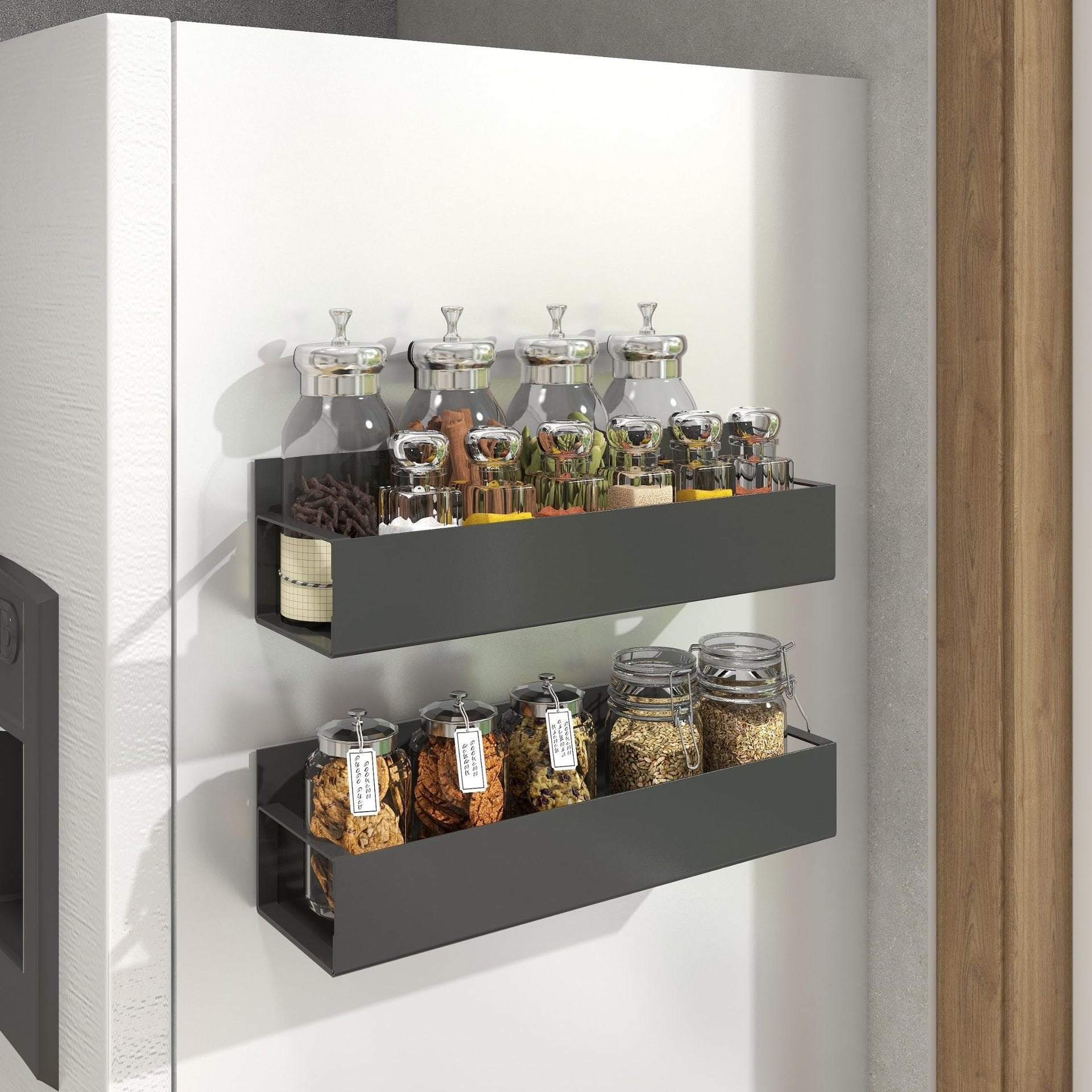 Spice Shelf Magnetic Carbon Steel Holds 8 Lbs