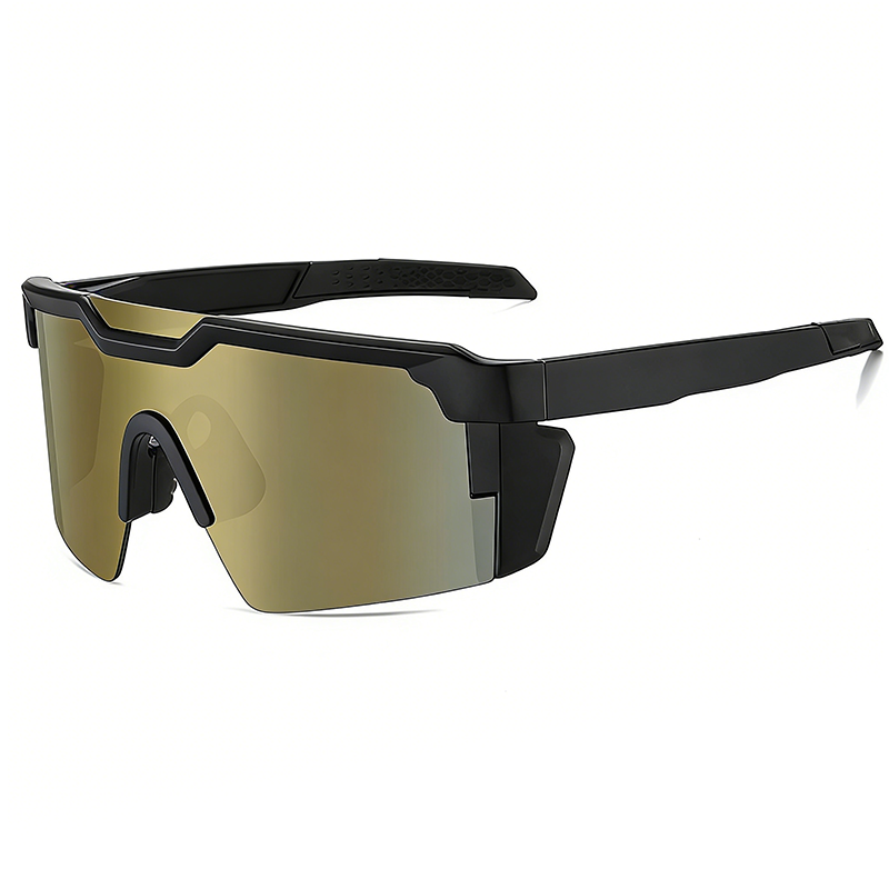 Sports Sunglasses UV400 Mirrored Windproof Side Shields