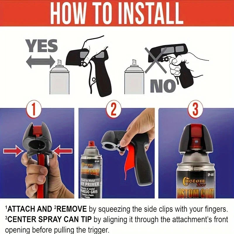Spray Can Handle Ergonomic Full-Grip Trigger Universal Fit