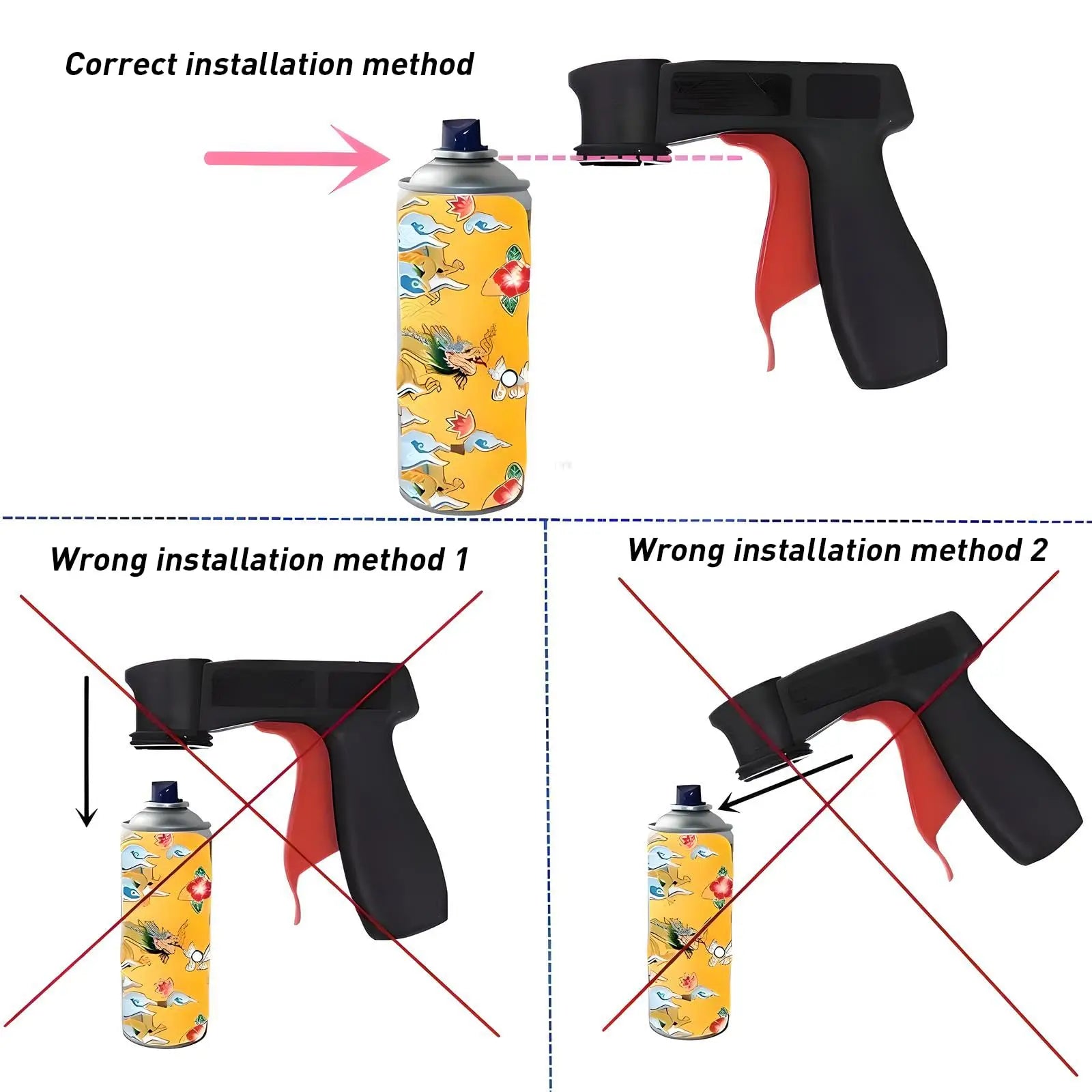Spray Can Handle Ergonomic Full-Grip Trigger Universal Fit