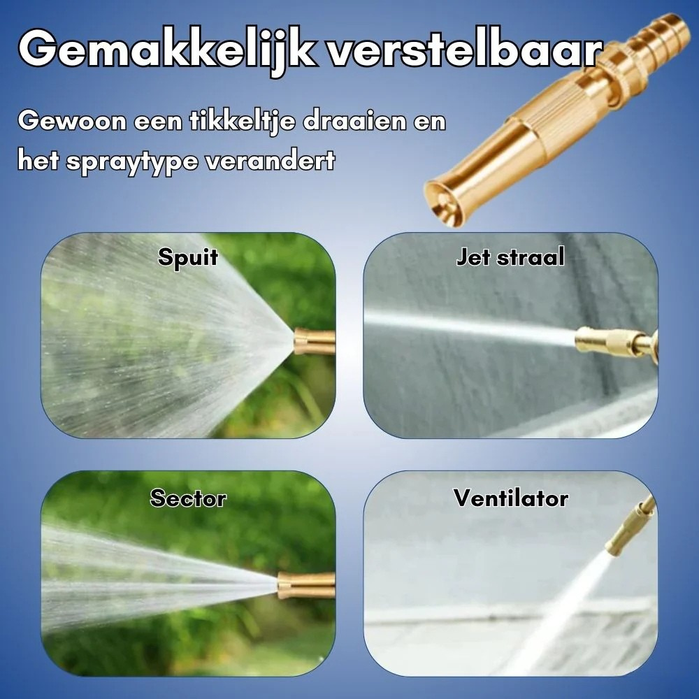 Spray Nozzle Adjustable High-Pressure Brass & Stainless Steel