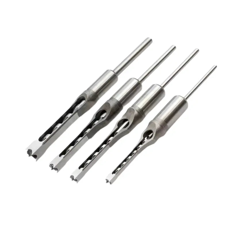 Square Hole Drill Bit High-Speed Steel Set of 4