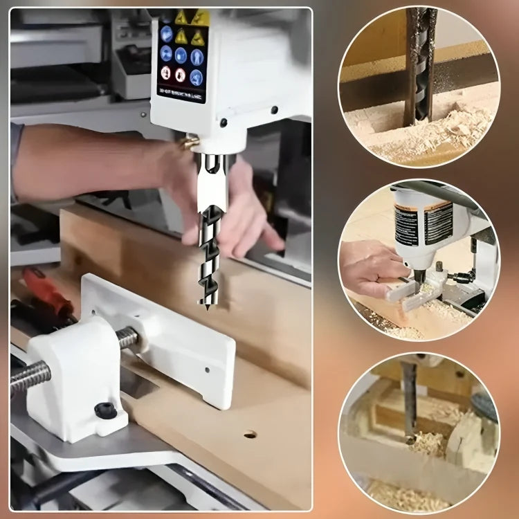 Square Tenon Drill Bit Set CNC-Milled Carbon Steel 4-Piece