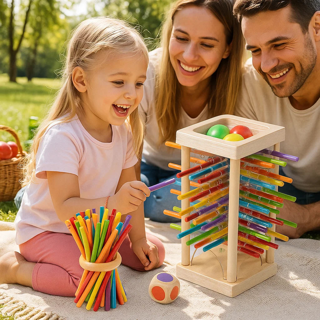 Stacking Toy 3-in-1 Solid Wood & Non-Toxic Paint