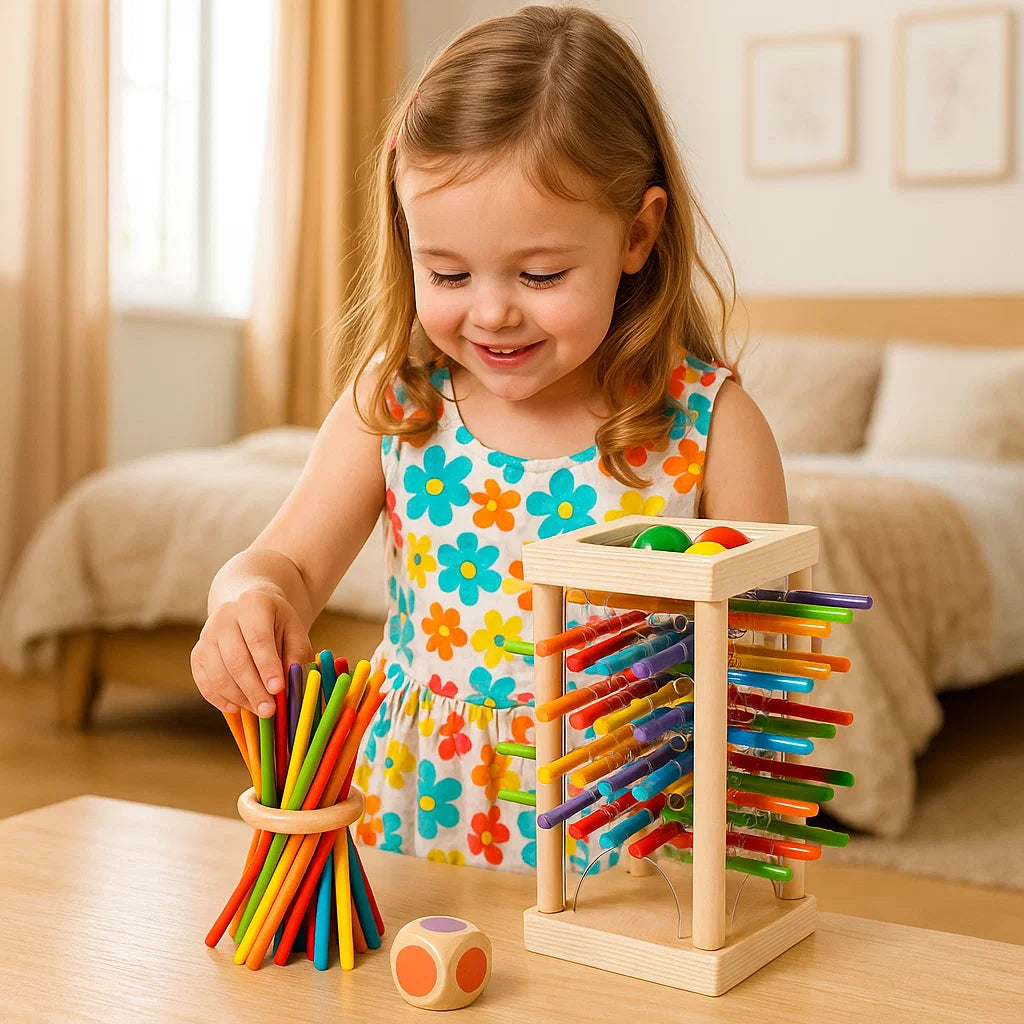Stacking Toy 3-in-1 Solid Wood & Non-Toxic Paint
