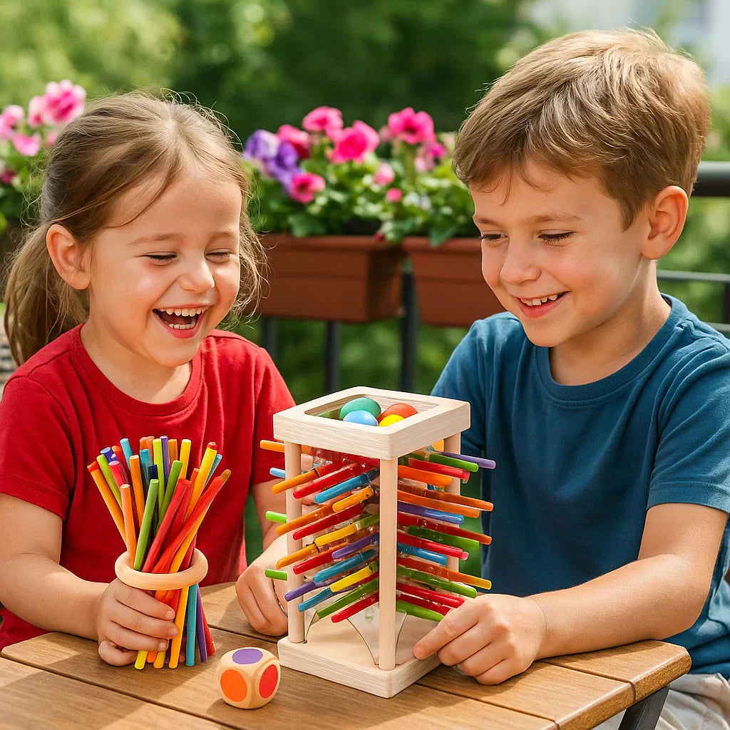 Stacking Toy 3-in-1 Solid Wood & Non-Toxic Paint