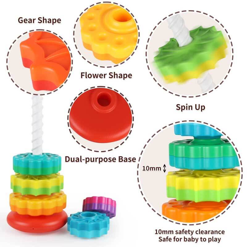 Stacking Toy Spinning Discs BPA-Free