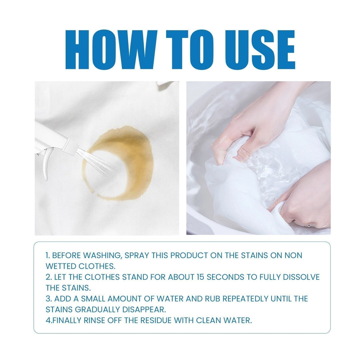 Stain Remover Spray Instant Color-Safe 60ml
