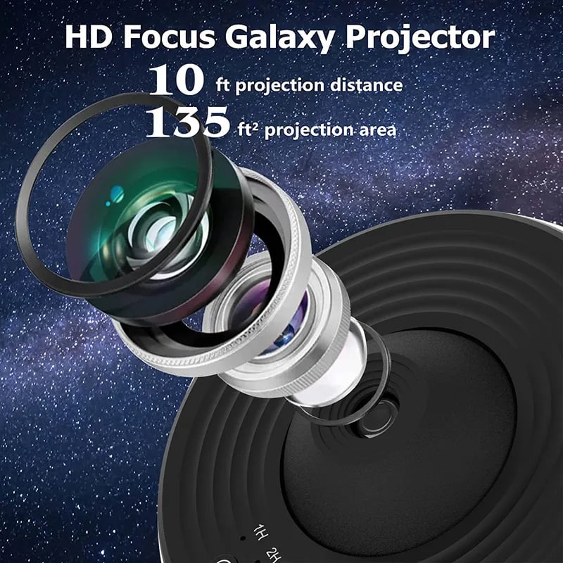 Star Projector 12 Constellations High-Res USB-C & Bluetooth