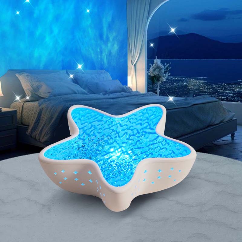 Star Projector Night Light Ocean Wave Rechargeable Seven Colors