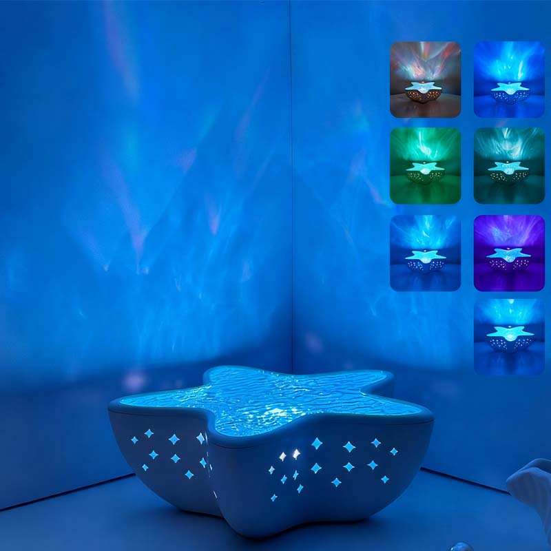 Star Projector Night Light Ocean Wave Rechargeable Seven Colors