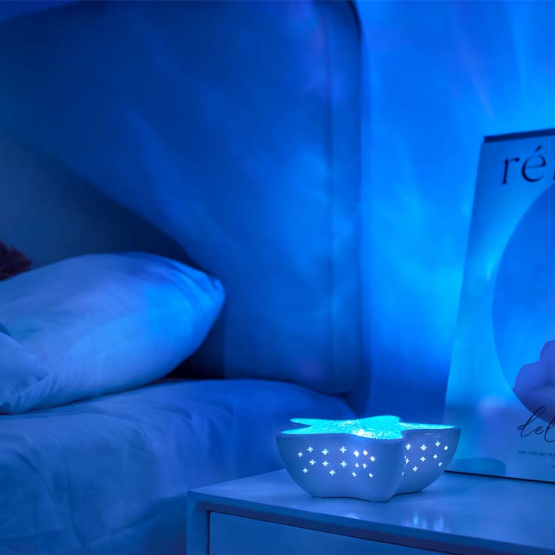 Star Projector Night Light Ocean Wave Rechargeable Seven Colors