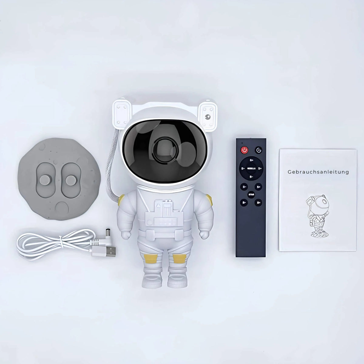 Starry Sky Projector Astronaut Design Remote Control Rotating Head