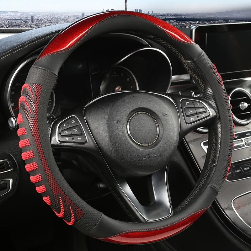 Steering Wheel Cover Honeycomb Non-Slip Fits 38 cm