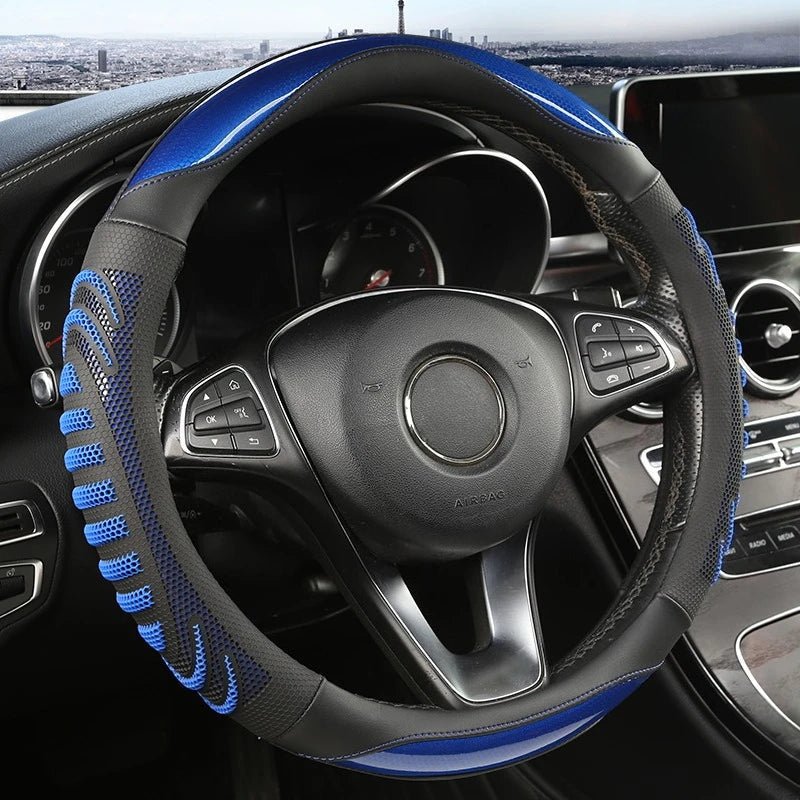 Steering Wheel Cover Honeycomb Non-Slip Fits 38 cm