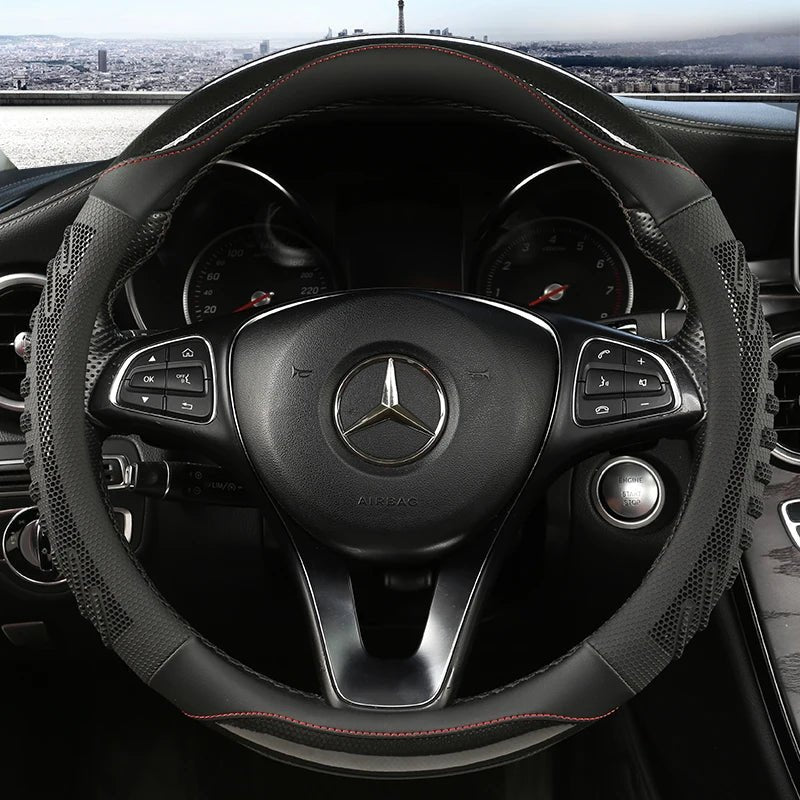 Steering Wheel Cover Honeycomb Non-Slip Fits 38 cm
