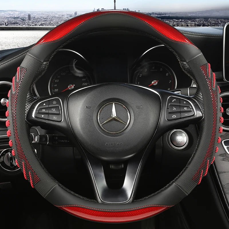 Steering Wheel Cover Honeycomb Non-Slip Fits 38 cm