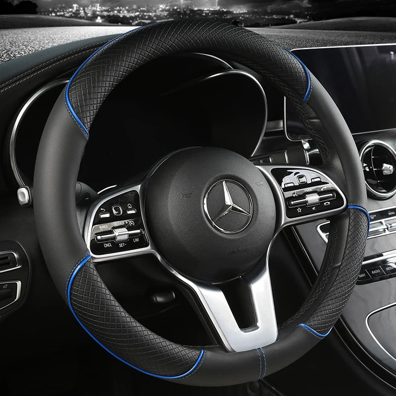 Steering Wheel Cover Leatherette Diamond Anti-Slip Universal Fit