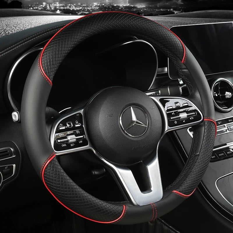 Steering Wheel Cover Leatherette Diamond Anti-Slip Universal Fit
