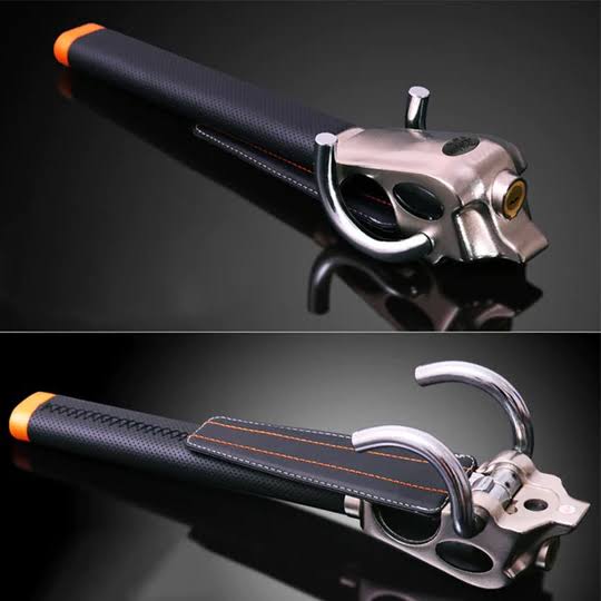 Steering Wheel Lock Triple Locking Adjustable Fit Leather Guard