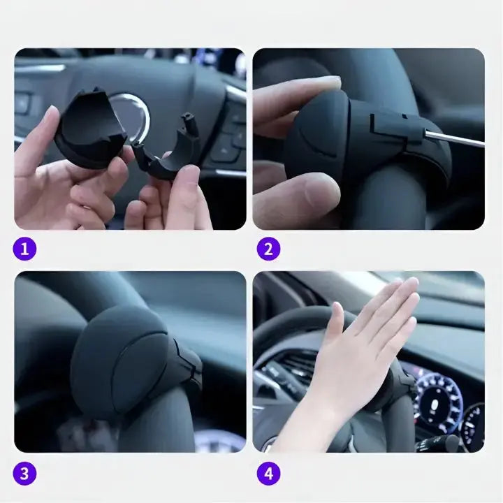 Steering Wheel Spinner Knob Ergonomic Quick Install Universal Fit