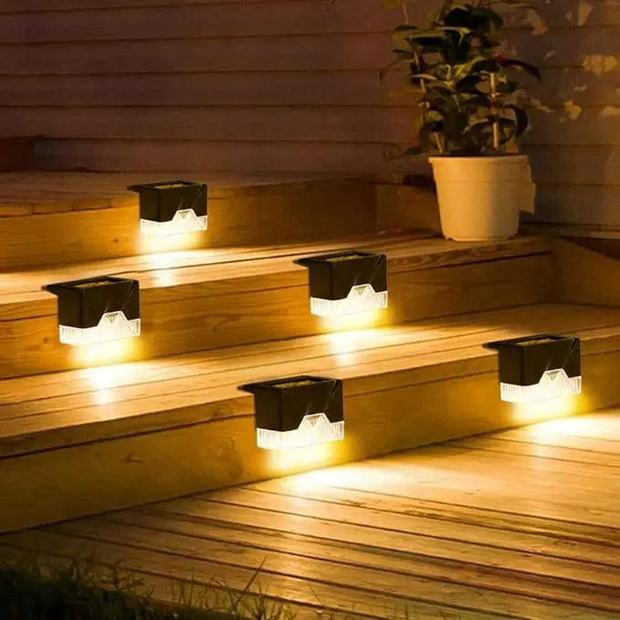 Step Lights Solar Dusk-to-Dawn Weather-Resistant Set of 4