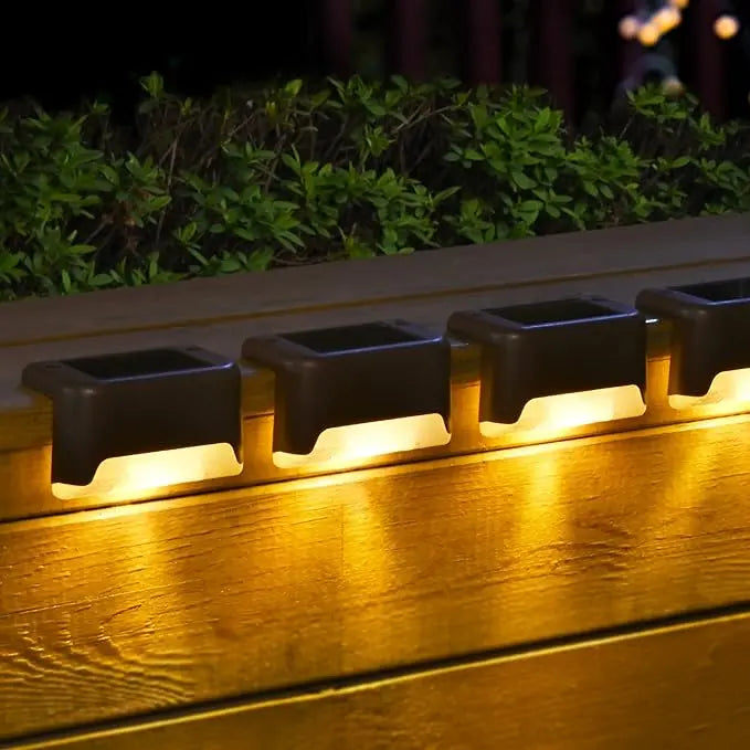 Step Lights Solar Dusk-to-Dawn Weather-Resistant Set of 4