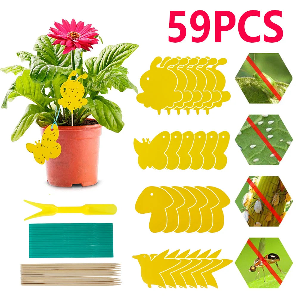 Sticky Traps Chemical-Free & Non-Toxic UV-Resistant 59 Pack