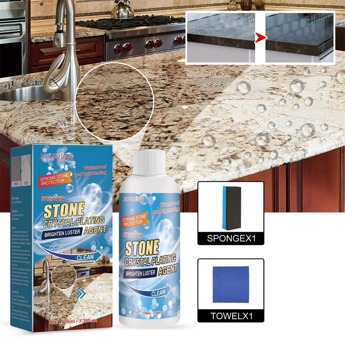 Stone Cleaner Natural Biodegradable Shine Restorer