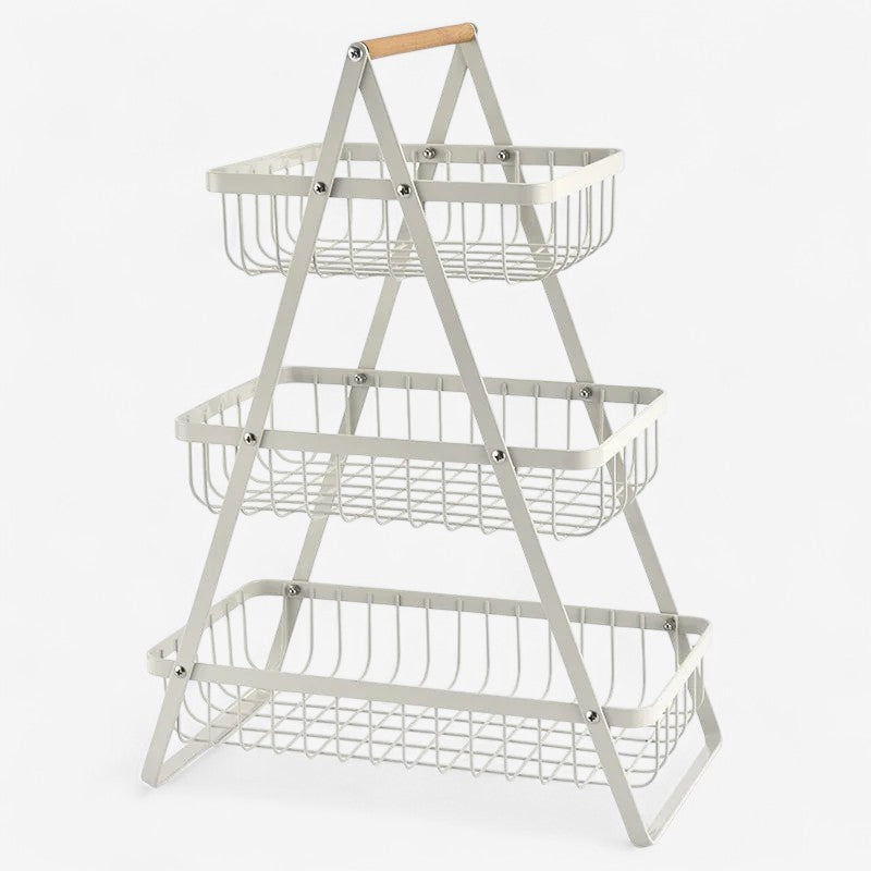 Storage Basket Iron Removable Bead Trim & Carry Handle