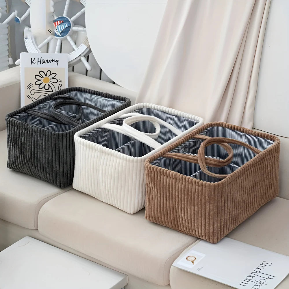 Storage Basket Organizer Open Design & Multiple Compartments
