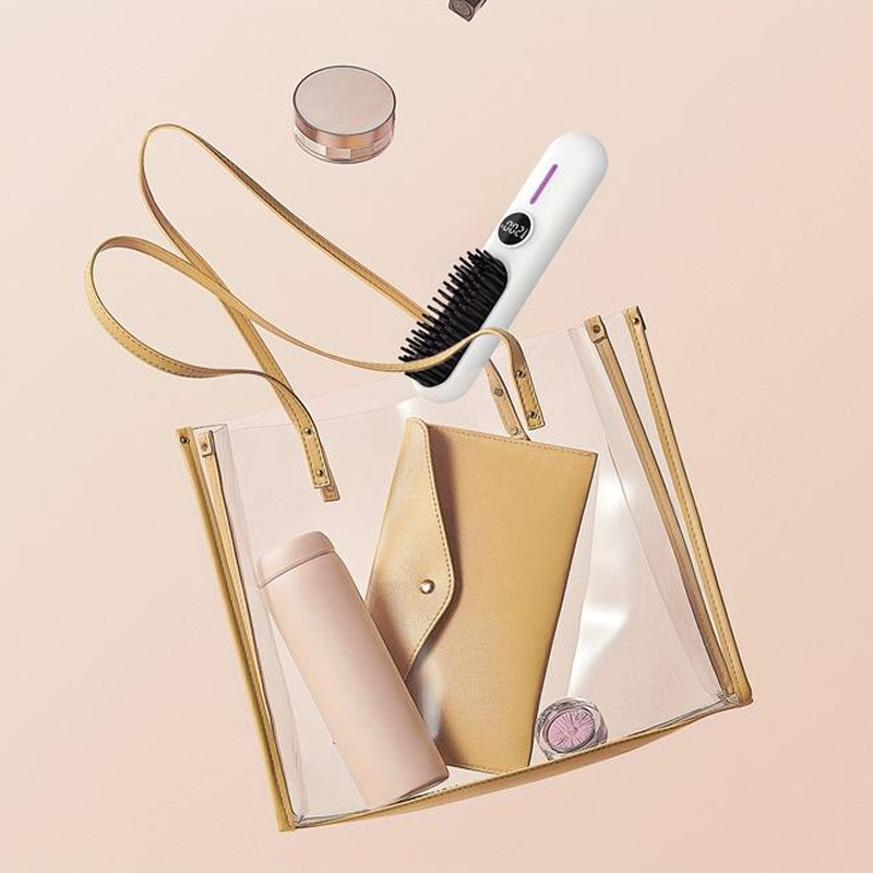 Straightening Brush Cordless Ceramic LED Display