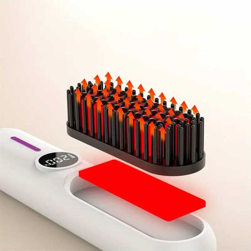 Straightening Brush Cordless Ceramic LED Display