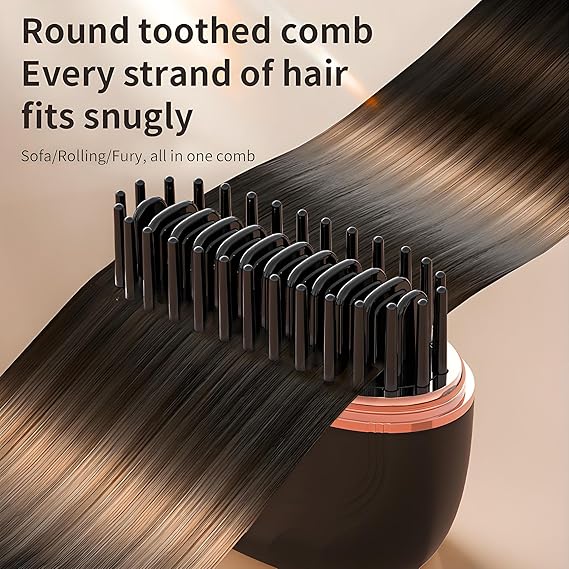 Straightening Brush Cordless USB-C Charging 3 Heat Settings